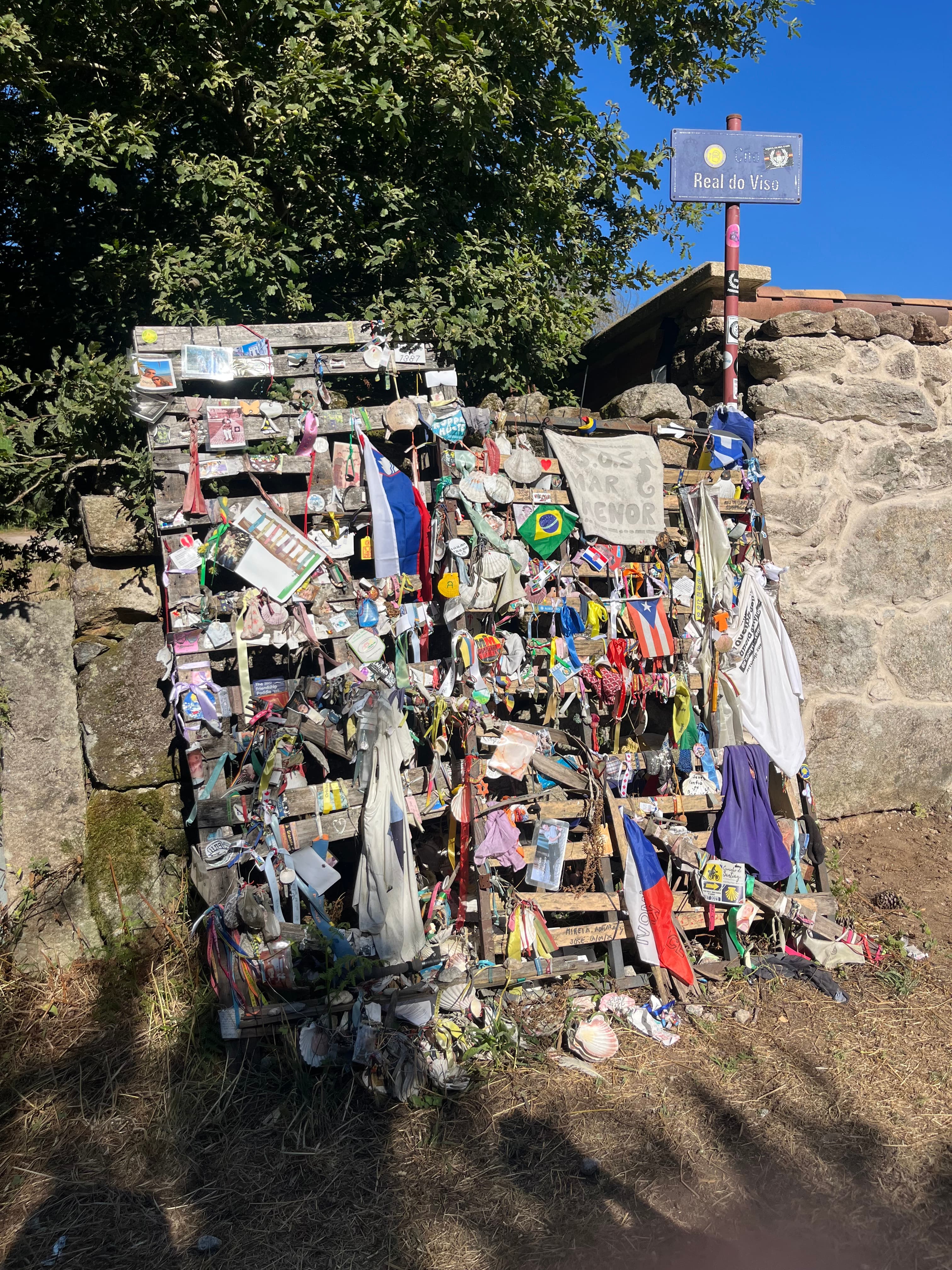 This was not the Camino trinket stall. More of a Camino worship pallet.